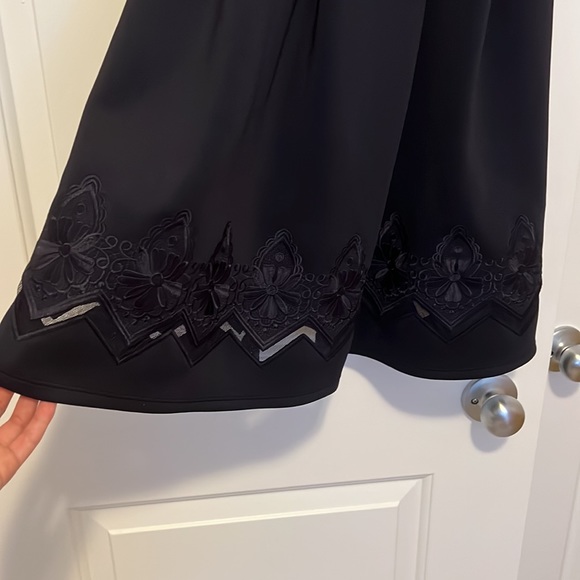 ✨TED BAKER✨ Cheskka Embroidered Dress Fit & Flare Navy Blue - Ted Size 0 - Picture 5 of 9